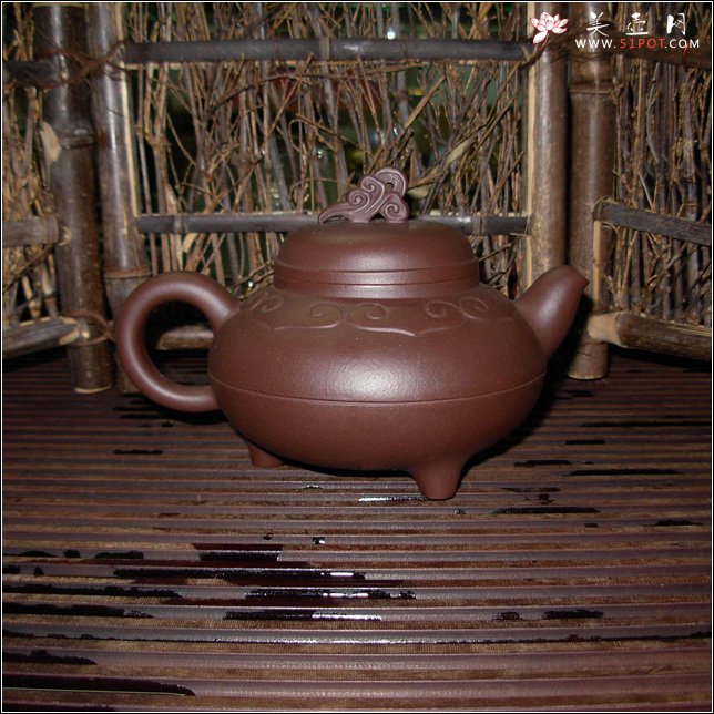 紫砂壶图片：祥云如意壶 - 宜兴紫砂壶网