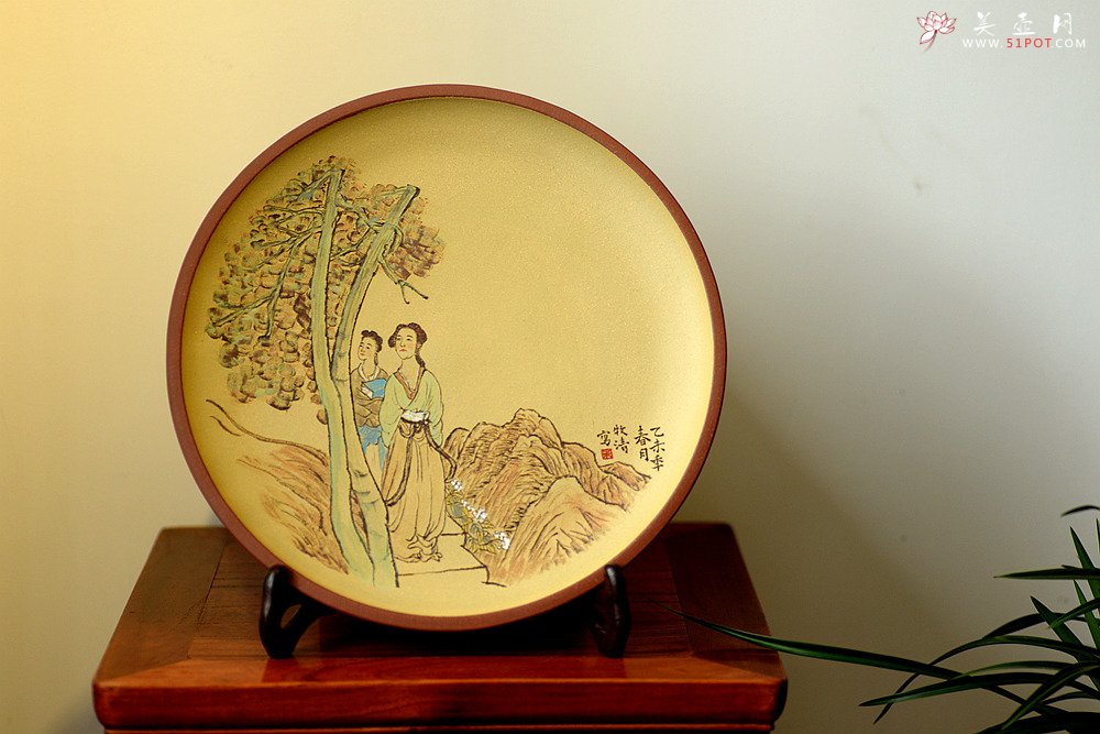 紫砂壶图片：朱牧清作品 挂盘 装饰新意 韵味十足 - 宜兴紫砂壶网