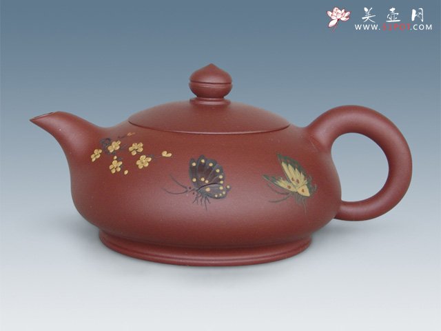 紫砂壶图片：蝶花 - 宜兴紫砂壶网