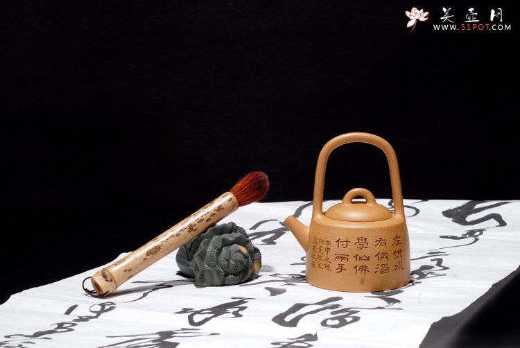 紫砂壶图片：曼生提梁 - 宜兴紫砂壶网