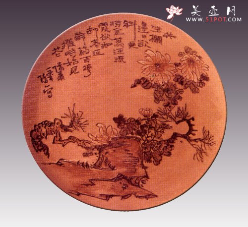 紫砂壶图片：清妍陶瓷挂盘 - 宜兴紫砂壶网