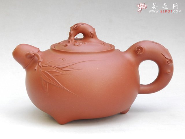 紫砂壶图片：金梅祝福壶 - 宜兴紫砂壶网