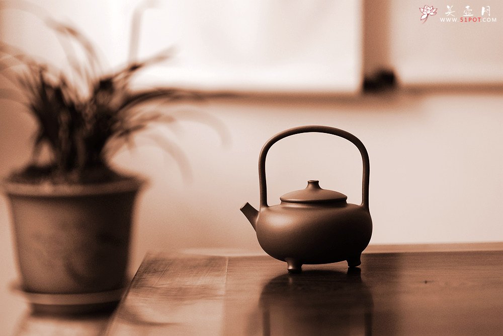 紫砂壶图片：饱满挺拔 圆润可人 于洪霞乙未年全手作品 童馨提梁 - 宜兴紫砂壶网