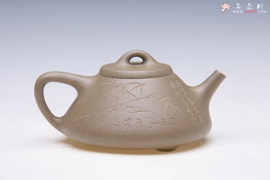 紫砂壶图片：霸气子冶石瓢壶 - 宜兴紫砂壶网