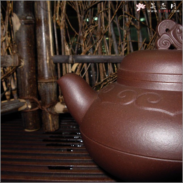 紫砂壶图片：祥云如意壶 - 宜兴紫砂壶网