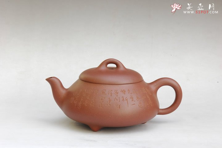 紫砂壶图片：矮石瓢壶 - 宜兴紫砂壶网