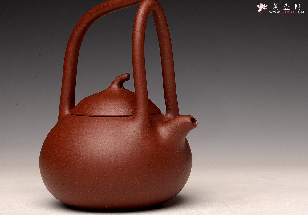 紫砂壶图片：张悦全手工新品 匏瓜提梁 颇有难度 精美之作  - 宜兴紫砂壶网