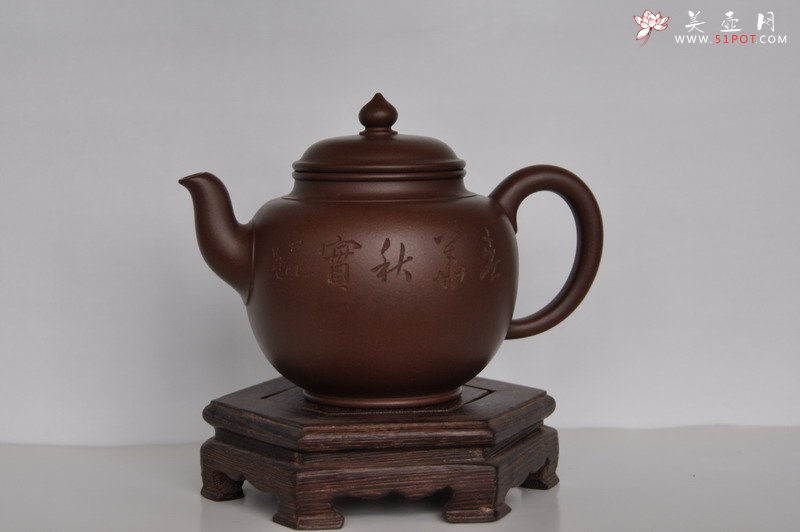 紫砂壶图片：全手工春华秋实壶 - 宜兴紫砂壶网