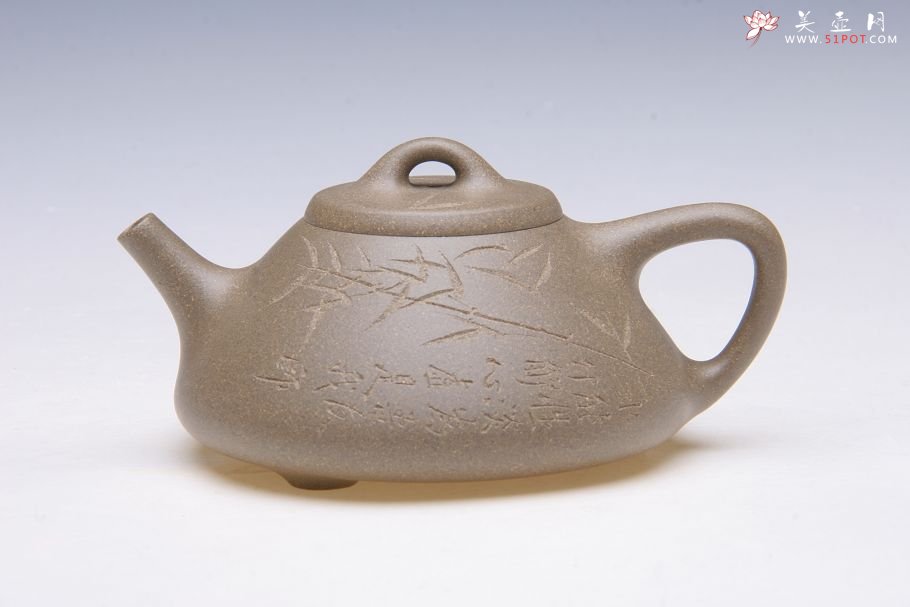 紫砂壶图片：霸气子冶石瓢壶 - 宜兴紫砂壶网