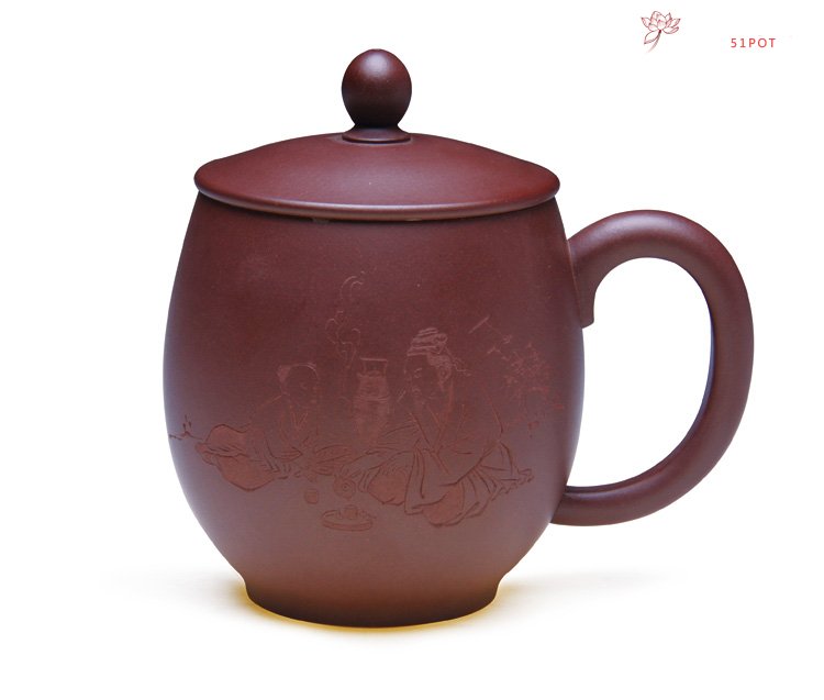 紫砂壶图片：学仕杯 盖杯 - 宜兴紫砂壶网