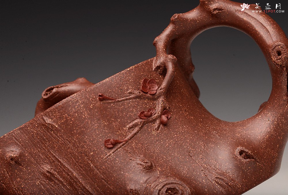 紫砂壶图片：单志萍新作 苍劲之意 古拙之风  全手梅桩 经典作品 - 宜兴紫砂壶网