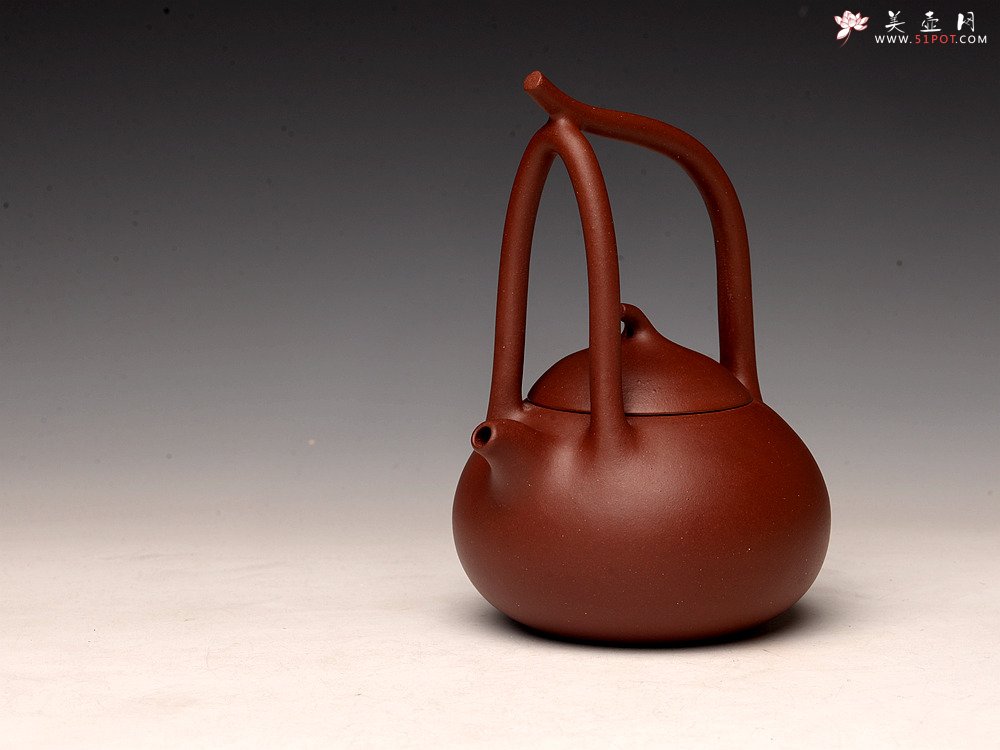 紫砂壶图片：张悦全手工新品 匏瓜提梁 颇有难度 精美之作  - 宜兴紫砂壶网