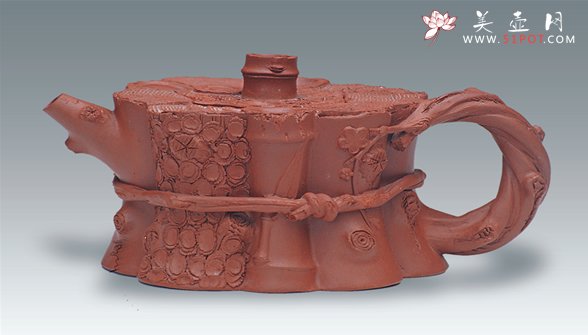 紫砂壶图片：束柴三友壶 - 宜兴紫砂壶网