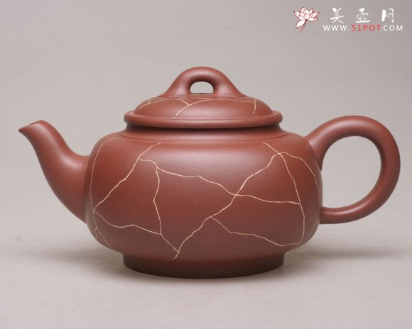 紫砂壶图片：冰纹沁泉 - 宜兴紫砂壶网