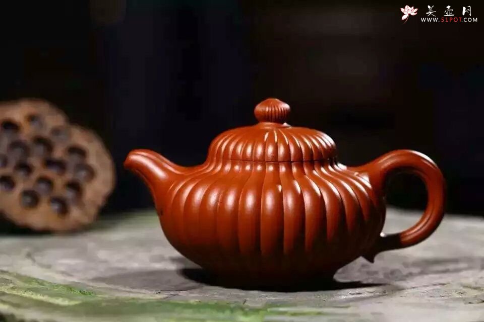 紫砂壶图片：筋纹掇只 - 宜兴紫砂壶网