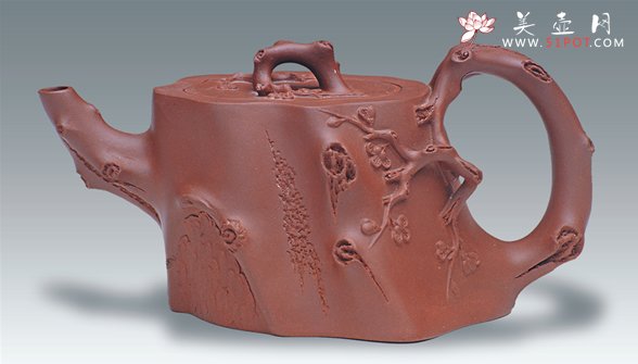 紫砂壶图片：梅桩壶 - 宜兴紫砂壶网