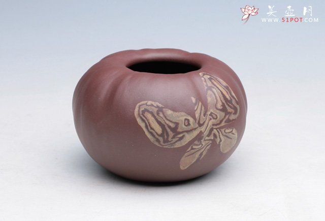 紫砂壶图片：绞泥水盂 - 宜兴紫砂壶网