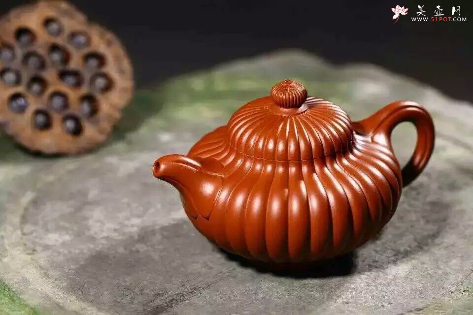 紫砂壶图片：筋纹掇只 - 宜兴紫砂壶网