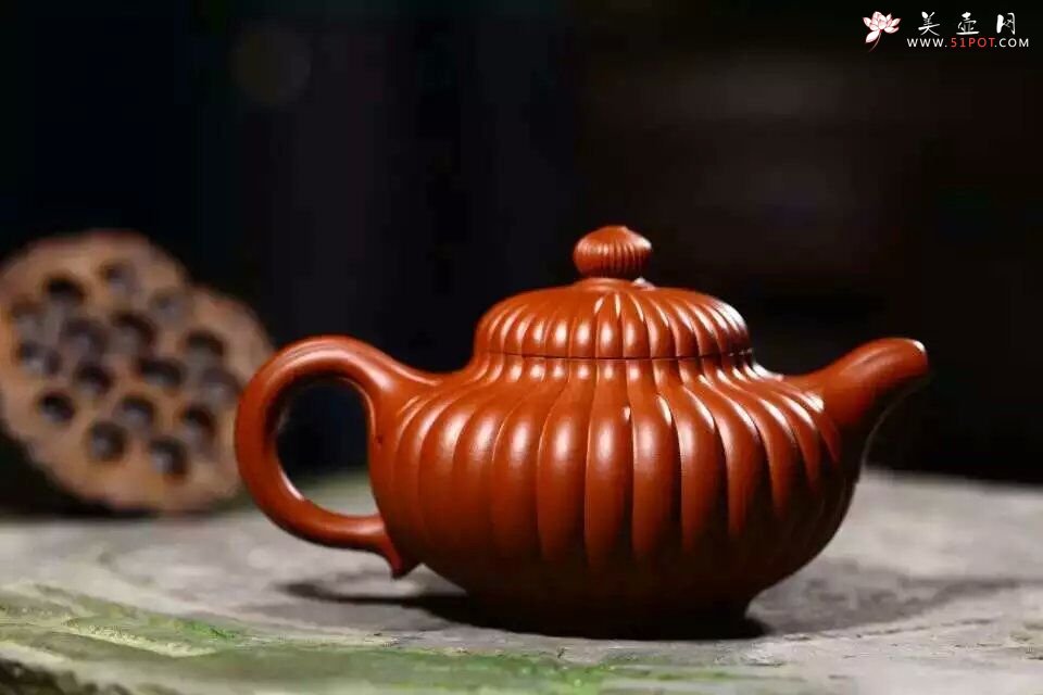 紫砂壶图片：筋纹掇只 - 宜兴紫砂壶网