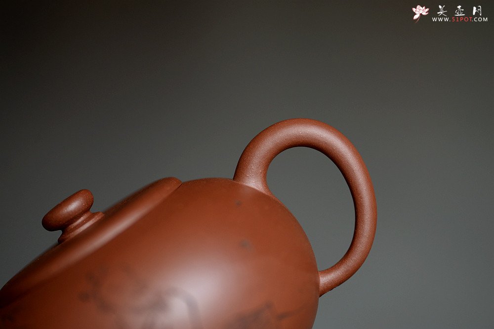紫砂壶图片：詹黎明全手新作 浑厚圆润 高路精心装饰 球孔 做工精致 福圆 - 宜兴紫砂壶网