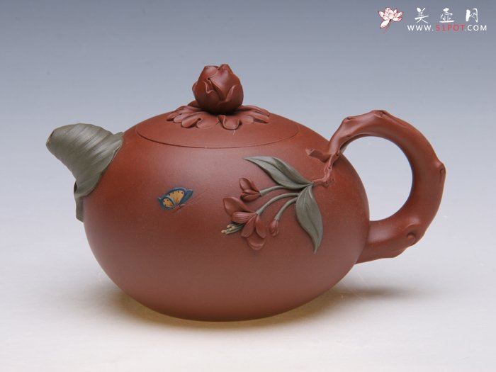 紫砂壶图片：蝶恋花 - 宜兴紫砂壶网