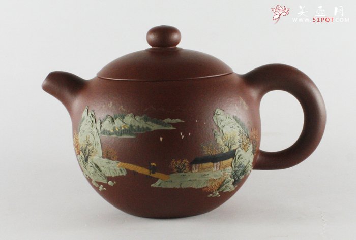 紫砂壶图片：堆绘圆缘 - 宜兴紫砂壶网