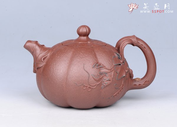 紫砂壶图片：南瓜壶 - 宜兴紫砂壶网