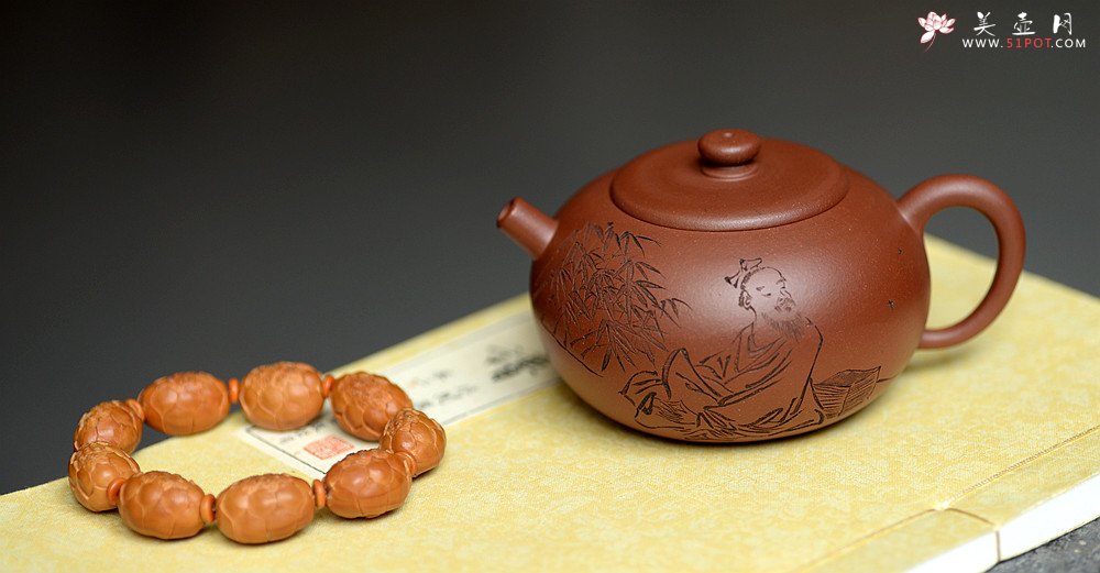 紫砂壶图片：詹黎明全手新作 浑厚圆润 高路精心装饰 球孔 做工精致 福圆 - 宜兴紫砂壶网