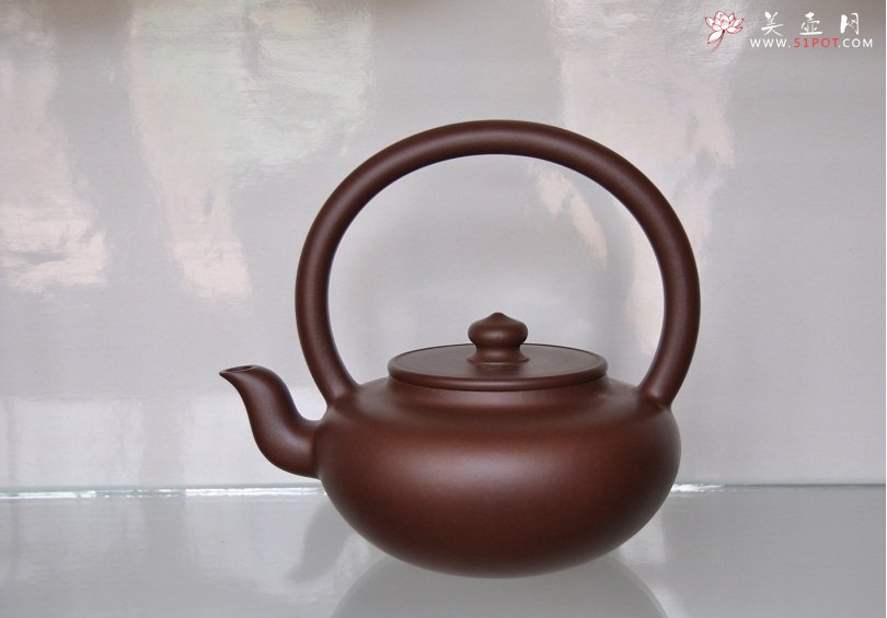 紫砂壶图片：全手工旭茂提梁壶 - 宜兴紫砂壶网