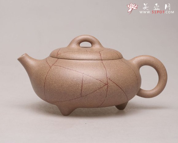 紫砂壶图片：冰纹石瓢 - 宜兴紫砂壶网