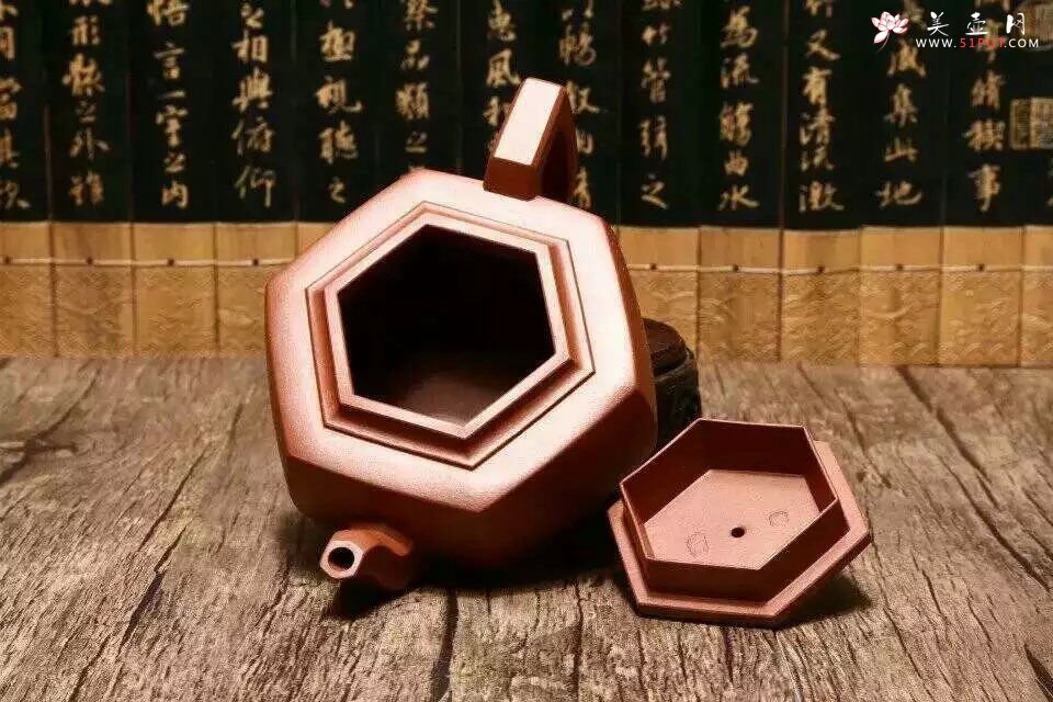 紫砂壶图片：六方雪华 - 宜兴紫砂壶网