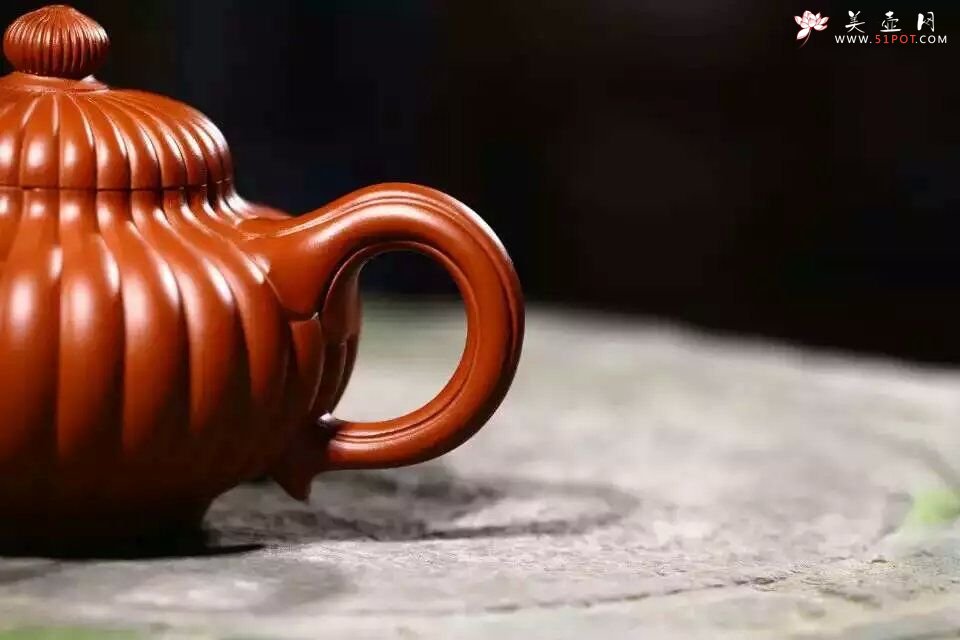 紫砂壶图片：筋纹掇只 - 宜兴紫砂壶网