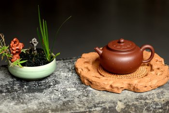 紫砂壶图片：温文尔雅 素雅精致 全手铺砂明华  - 宜兴紫砂壶网