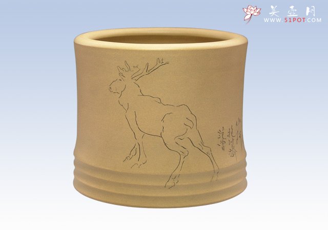 紫砂壶图片：竹形笔筒 - 宜兴紫砂壶网