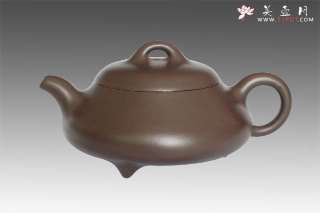 紫砂壶图片：矮石瓢壶 - 宜兴紫砂壶网