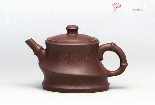 紫砂壶图片：竹节平安壶 - 宜兴紫砂壶网