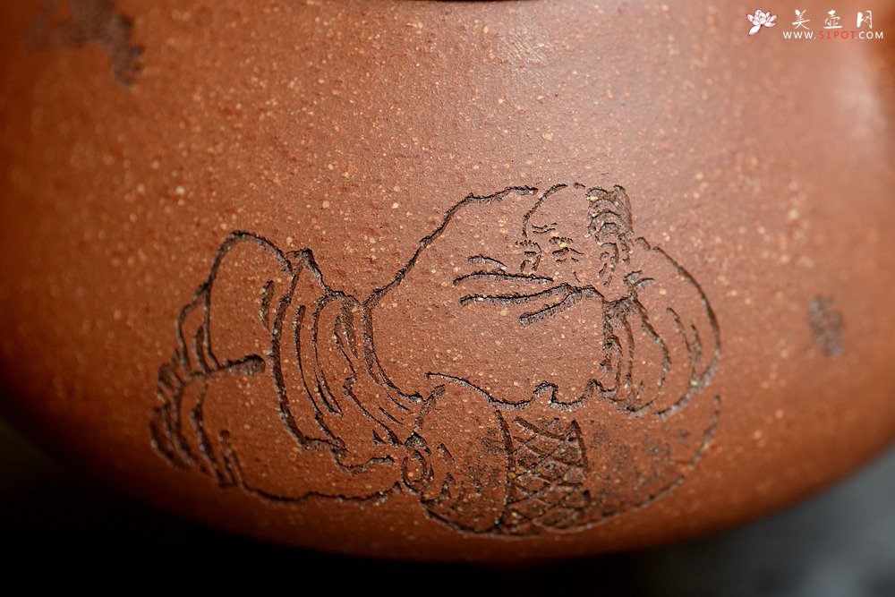 紫砂壶图片：陈进原创力作 全手东石韵瓢 刚柔并济 张听刚装饰  - 宜兴紫砂壶网