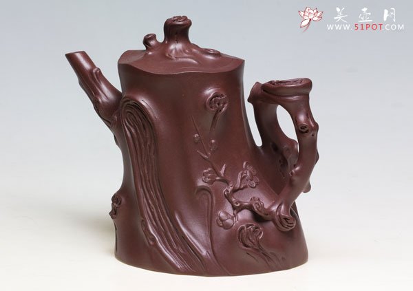紫砂壶图片：大梅椿壶 - 宜兴紫砂壶网