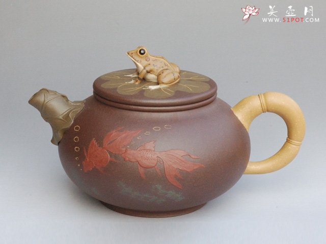 紫砂壶图片：荷塘情趣 - 宜兴紫砂壶网