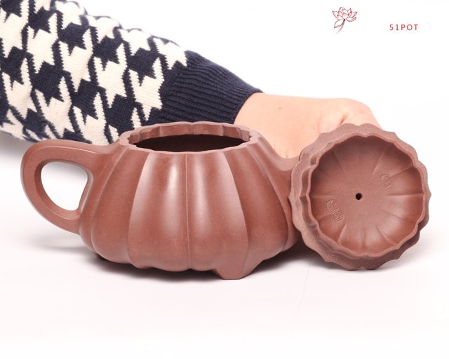 紫砂壶图片：筋纹石瓢 - 宜兴紫砂壶网