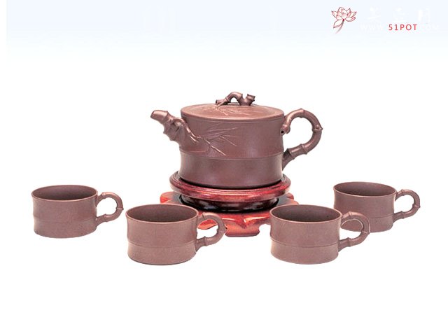 紫砂壶图片：竹段套壶 - 宜兴紫砂壶网