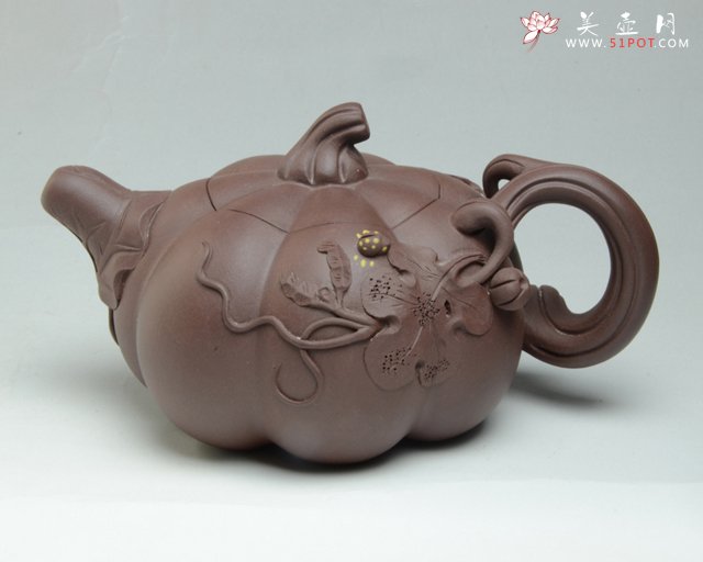 紫砂壶图片：南瓜壶 - 宜兴紫砂壶网