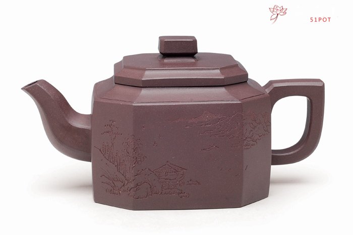 紫砂壶图片：矮八方 - 宜兴紫砂壶网