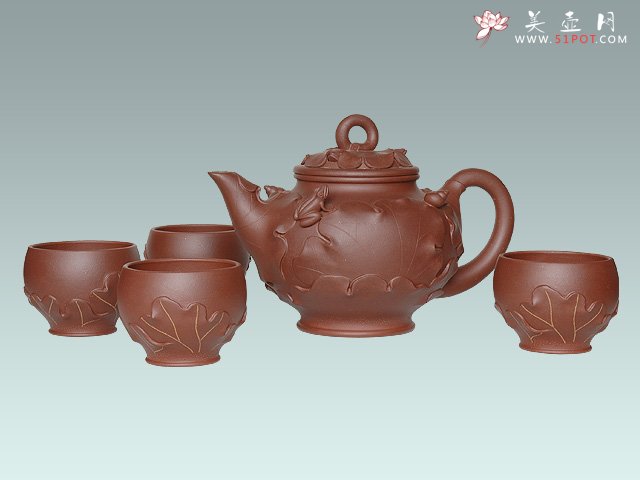 紫砂壶图片：荷塘蛙声 - 宜兴紫砂壶网