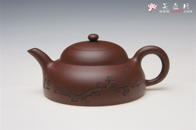 紫砂壶图片：笠形杨南山画 - 宜兴紫砂壶网