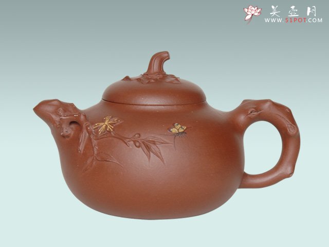 紫砂壶图片：花香蝶自来 - 宜兴紫砂壶网