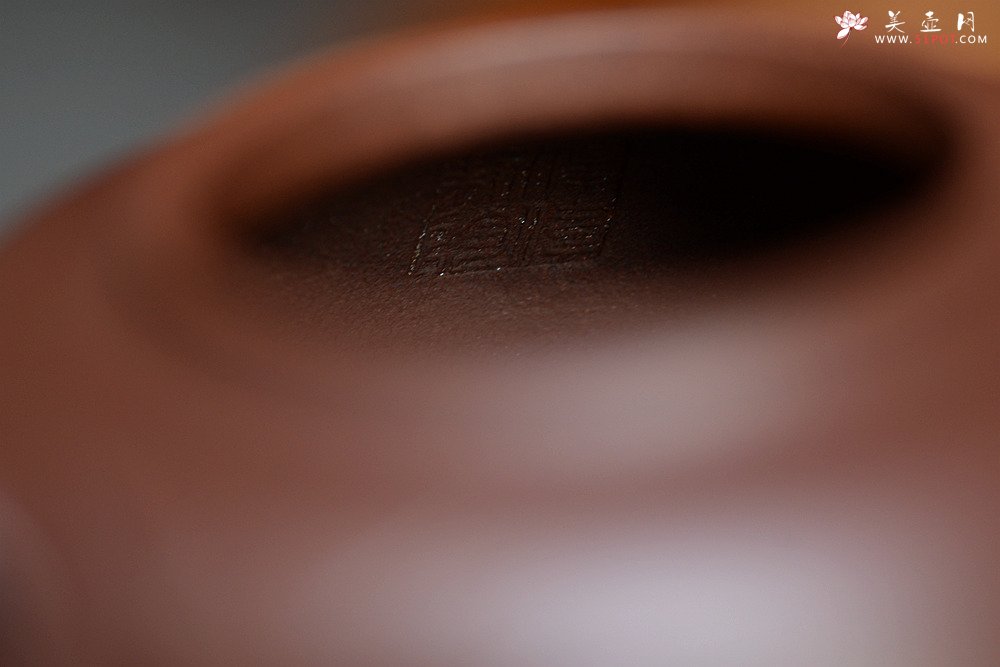 紫砂壶图片：优质老紫泥 大口实用 全手小智竹 贴叶飘逸 - 宜兴紫砂壶网