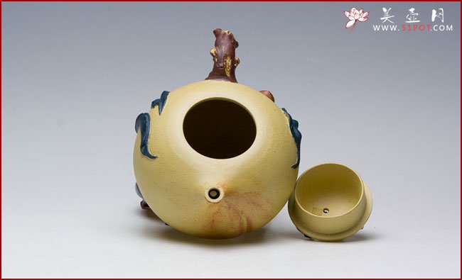 紫砂壶图片：蜜桃壶 - 宜兴紫砂壶网