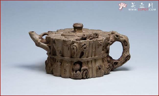 紫砂壶图片：束柴三友壶 - 宜兴紫砂壶网