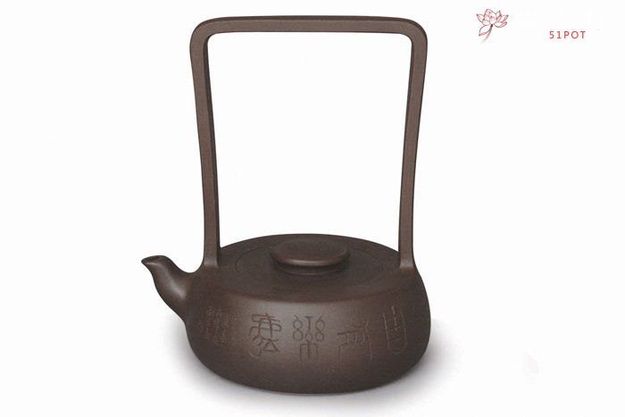 紫砂壶图片：此乐提梁 - 宜兴紫砂壶网